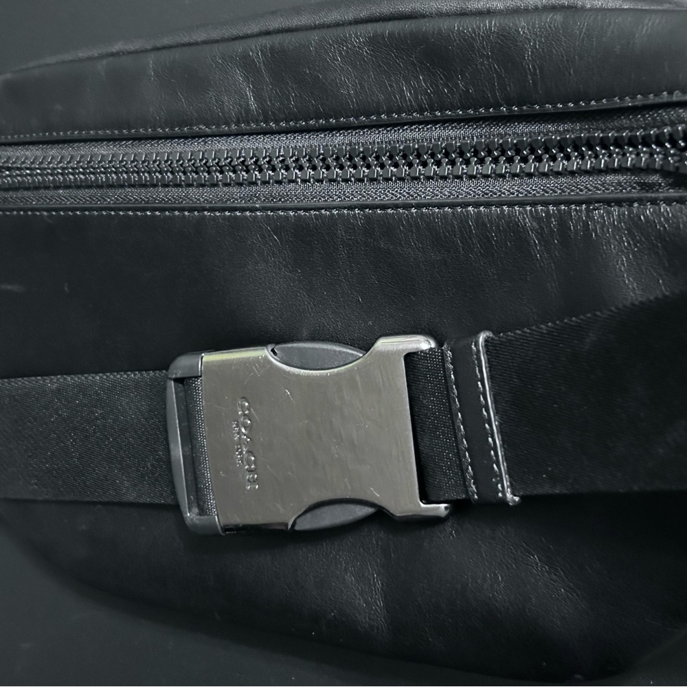 Coach Track Belt Bag - Gunmetal/Black Leather Men's/Women’s Bag NEW - Picture 11 of 11